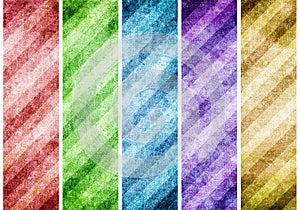 Set of Striped abstract background Style Vintage pattern