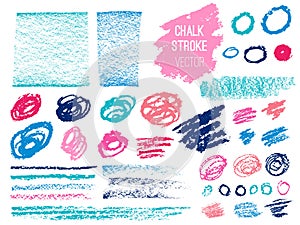 Set stroke spot blod. Brush, pen, marker, chalk.