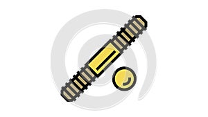 set stud bolt color icon animation