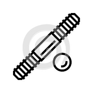 set stud bolt line icon vector illustration