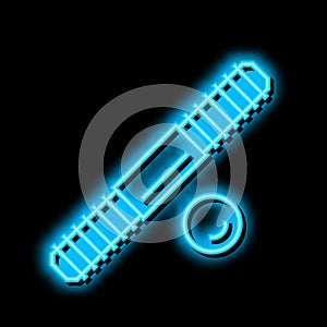 set stud bolt neon glow icon illustration