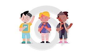 Set of Students Concept Illustration