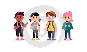 Set of Students Concept Illustration