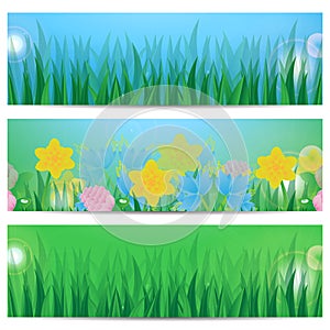 Set of summer banners