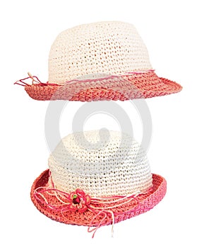 Set summer straw hat