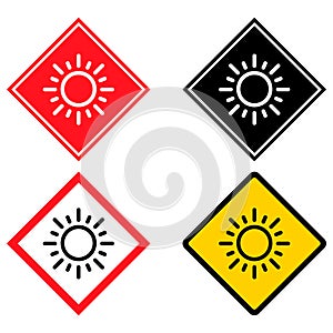 Set of Sun protection factor icon, uv radiation block symbol, sun protect skin vector illustration
