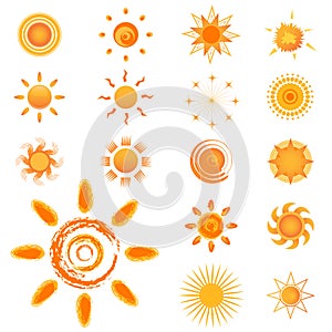 Set of sun vector