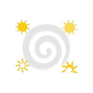 Set Sun Vector illustration Icon