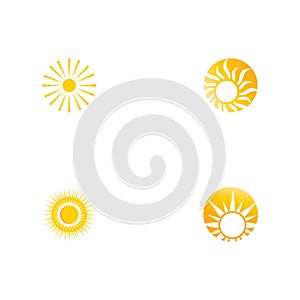 Set Sun Vector illustration Icon Logo