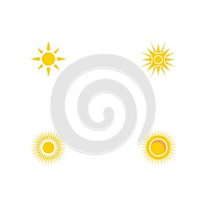 Set Sun Vector illustration Icon Logo