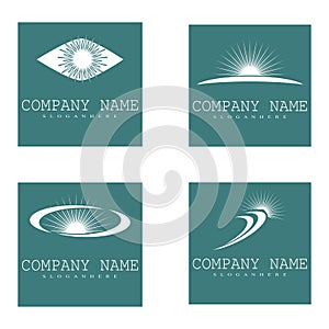 Set Sun Vector illustration Icon Logo Template design