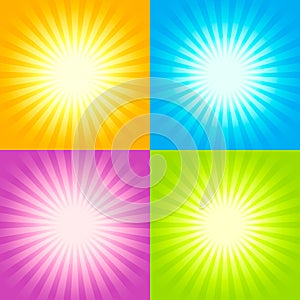 Set of Sunburst backgrounds