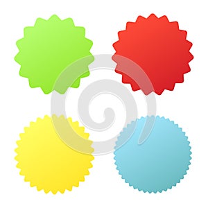 Set sunburst badges.