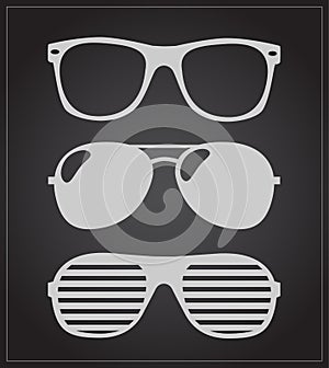 Set of sunglasses. illustration background