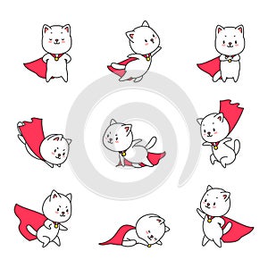 Set of super cats