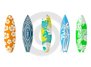 Set of surf boards