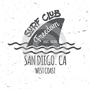Set of Surf club concept .