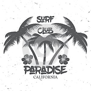 Set of Surf club concept .