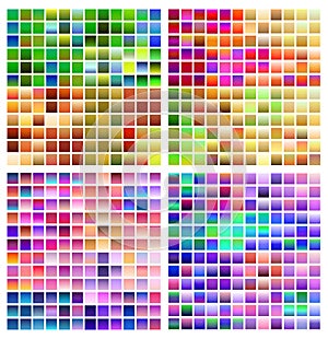 Set swatches colorful gradient background violet palette of vector patterns