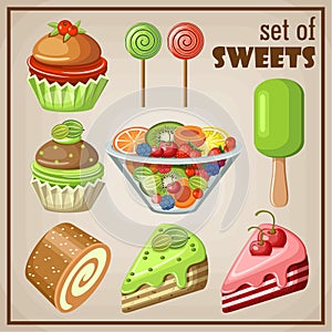 Set of sweets