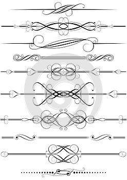 Set of swirl divider ornaments