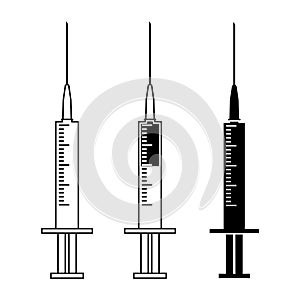 Set syringes icons