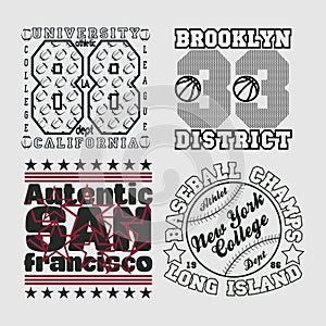 Set t-shirt, New York typography, design graphic