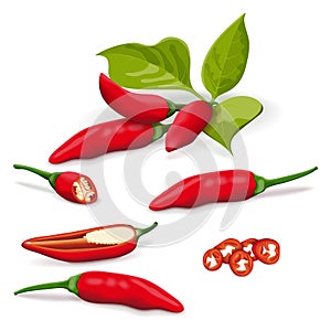 Set of Tabasco Peppers.