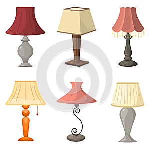 Set of table lamps photo