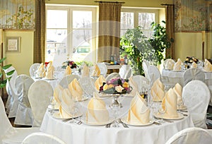 Set tables in the dining room