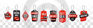 Set tags sale.