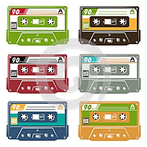 Set of tape cassette photo