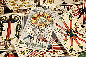 Set of tarot cards