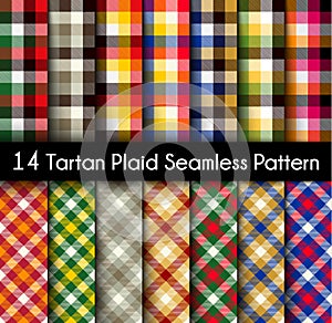 Set Tartan Seamless Pattern