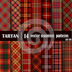 Set Tartan Seamless Pattern