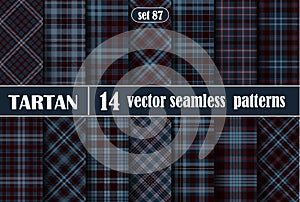 Set Tartan Seamless Pattern