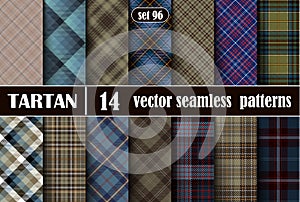 Set Tartan Seamless Pattern