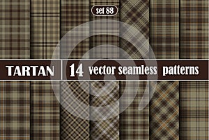 Set Tartan Seamless Pattern