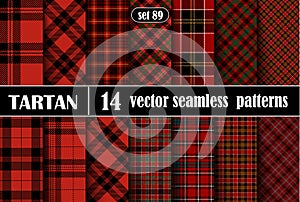 Set Tartan Seamless Pattern