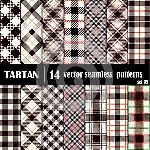 Set Tartan Seamless Pattern