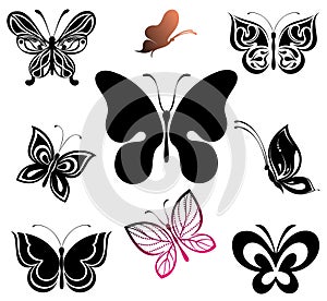 Set of Tattoo butterfly