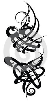 Set of celtic design elements in black