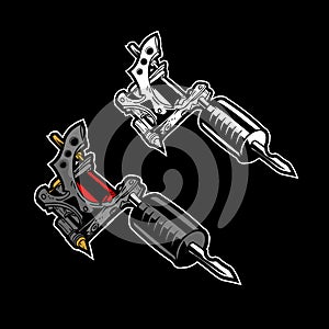 Set of Tattoo machine vector