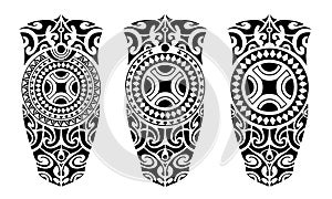 Set of tattoo sketch maori style