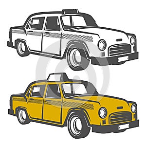 Set of taxi car for emblems,logo and design.