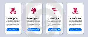 Set Taxi driver, Road traffic sign, Location taxi car and waiting time. Business infographic template. Vector