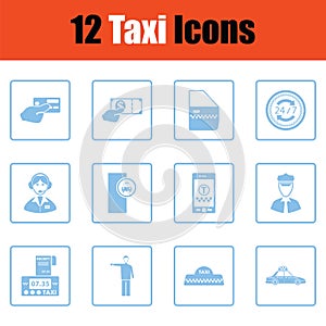Set of taxy icons photo