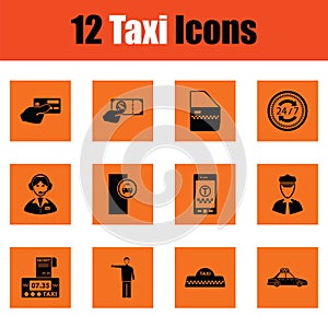 Set of taxy icons photo