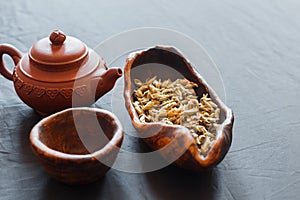 Set of teapot, chahe and bowl