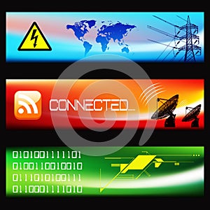 Set of Technological Banners -EPS Vector-